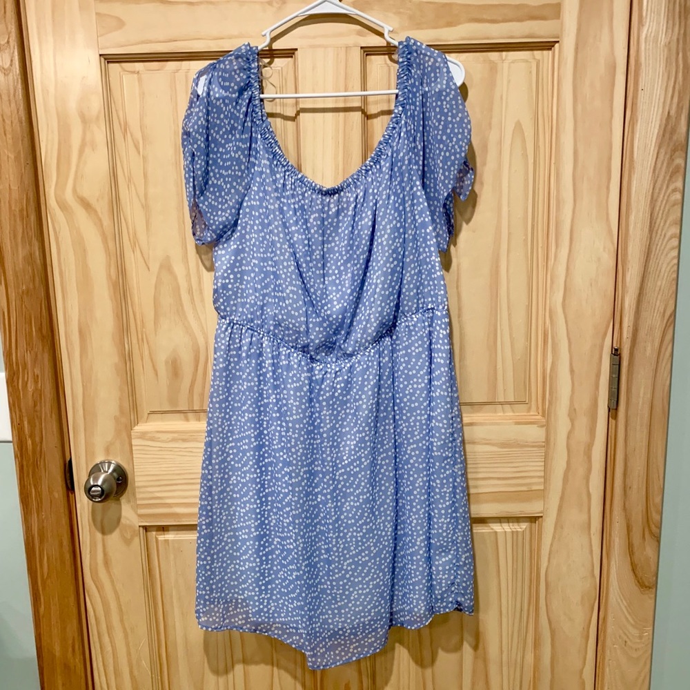 Baby Blue, White Polkadot Dress